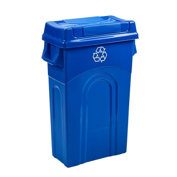 United Solutions Bac de Recyclage de Cuisine 23 Gallons avec Couvercle Tournant, Bleu