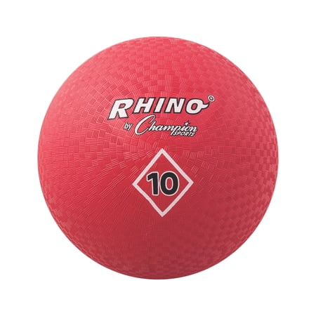 Champion Sports 10 Inch Playground Ball – Durable 2-Ply Kickball with Textured Grip - Red