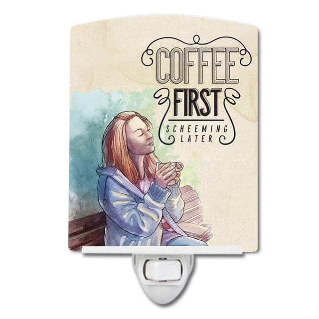 Carolines Treasures BB5403CNL Coffee First Sign Ceramic Night Light