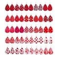 thumbnail image 4 of Sonducket Pendientes de cuero con forma de gota de agua, pendientes colgantes rojos para el Día de San Valentín, adornos para mujeres y niñas, regalo Ropa, zapatos y accesorios Miscelánea tipo 9 Sonducket AP010056-09, 4 of 6