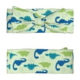 thumbnail image 2 of Daiia Cute Dinosaur Blue Green Printed Handmade Baby Headbands Soft Stretchy Hair Bands with Bows for Newborn Infant Baby Toddler Girls, 2 of 5