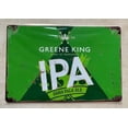thumbnail image 1 of CERVEZA GREENE KING IPA PALE ALE PLACA DE METAL LETRERO DE ALUMINIO BAR PUB MAN CAVE GARAGE Tamaño: 12 x 8 pulgadas, 1 of 4