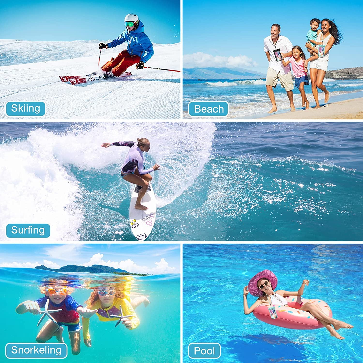 Waterproof Case Compatible With Google Pixel 4a/5a/6a/7a/8a/9a/10a - 2 Pieces Underwater Bag For Pool Sea Floating Cover Touch Screen