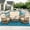 Brown Wicker/Beige Cushions, variant on Meetwarm 5 Stainless Steel All Weather Outdoor Conversation Sets with Coffee Table, Brown/Navy