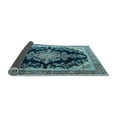 thumbnail image 2 of Ahgly Company Indoor Round Medallion Light Blue Traditional Area Rugs, 6' Round, 2 of 4