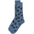 thumbnail image 3 of MeMoi Men's Graduation Pattern Rayon from Bamboo Novelty Crew Sock - Mens - Male, 10-13, Denim Heather, 3 of 4