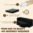 thumbnail image 3 of QuzyAor 78" Convertible Sofa Bed, Corduroy Boneless Floor Sofa with 2 Free Pillows, No Assembly Required for Living Room Bedroom Small Spaces, Black, 3 of 10