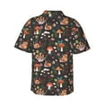 thumbnail image 4 of Xecao Mushroom Snail print Hawaiian shirt - a stylish short-sleeve button-down for men, perfect for casual beach and tropical outings., 4 of 9