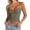 Blackish Green, variant on Women's Adjustable Strap Camisole, Round Neck Sleeveless Vest Top with Spaghetti Straps, Slim Fit Basic Layering Piece for Summer Hot Pink S