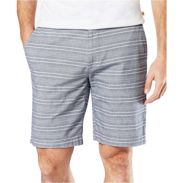 Dockers Mens Striped Casual Chino Shorts, Azul, 44 Dockers chino
