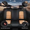 thumbnail image 6 of 2026 for TOYOTA CAMRY Car Seat Cover, Orange and Black Car Seat Covers, Leather 5 Seats Full Set With a Headrest and Lumbar Support Non-slip, Protect Car Seats, 6 of 8