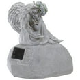 thumbnail image 4 of Northlight 9.25" Gray Solar Powered "Welcome to Our Garden" Angel Outdoor Garden Statue, 4 of 5