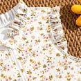 thumbnail image 6 of ZXLBBD Girl One Piece Swimsuits Floral Print Ruffle Trim Zipper for Toddler Kids with Sun Protection Soft Breathable Summer Pool Beach, 6 of 7