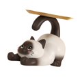 thumbnail image 4 of Organizador de figuras de gato, estatua de resina, soporte para joyas para guardar objetos pequeños, adecuado para la decoración de la sala de estar y, 4 of 8