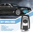 thumbnail image 2 of Unique Bargains Car Key Fob Shell 3 Button Remote Control Key Case Keyless Entry Housing Silver Tone for BMW X5 X6 525i 335i 2004-2011, 2 of 7