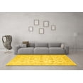 thumbnail image 3 of Ahgly Company Machine Washable Indoor Round Persian Yellow Traditional Area Rugs, 8' Round, 3 of 4