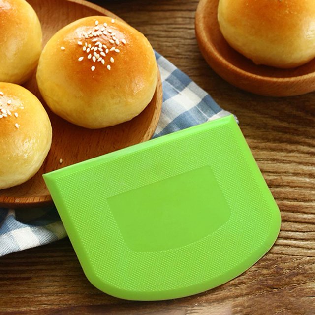 Cortador de masa de plástico, espátula para crema de pasteles, raspador de mantequilla, herramienta para hornear de cocina DIY