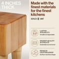 thumbnail image 4 of John Boos MC Series Square Wood Cutting Board with Feet, 6" x 6", Maple, 4 of 13