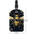 thumbnail image 6 of Square 2Pack PU Leather Bee Cruise Luggage Tag with Privacy Cover and Name ID Tag for Travel Handbags Backpacks Luggage Tags, 6 of 6
