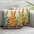 thumbnail image 3 of Nawypu  Happy Easter Pillow Covers, Rabbits Throw Pillowcases for Home Sofa Couch Decoration, 3 of 5