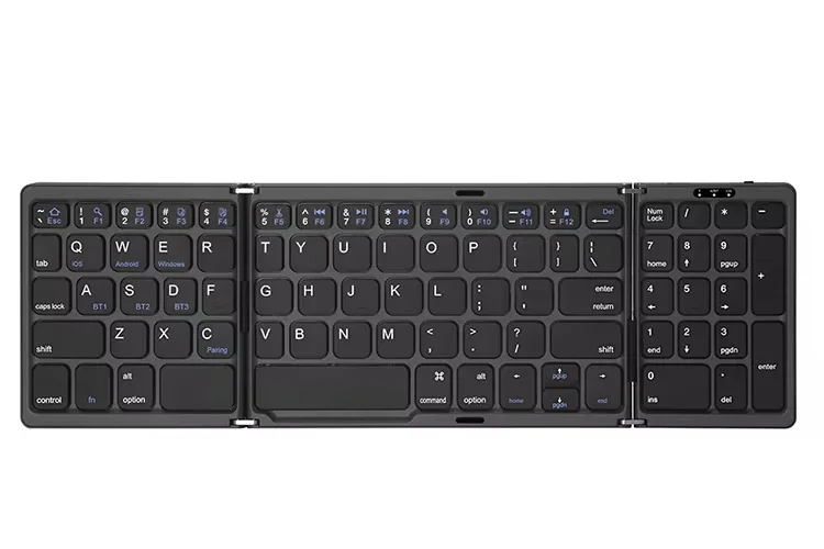 B089 Hebrew/Russian/Spanish/Portuguese/Korean Foldable Bluetooth Keyboard Rechargeable For IPAD Mobile Tablet Android IOS Win
