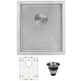 thumbnail image 2 of Ruvati RVH7111 16 in. Undermount 16 Gauge Zero Radius Bar Prep Sink Stainless Steel Single Bowl, 2 of 5