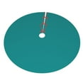 thumbnail image 5 of Cauagu 48" Christmas Tree Skirt Teal Pattern Christmas Tree Decorations Tree Mat for Xmas Decorations Occasion Holiday Home Decor -48", 5 of 7