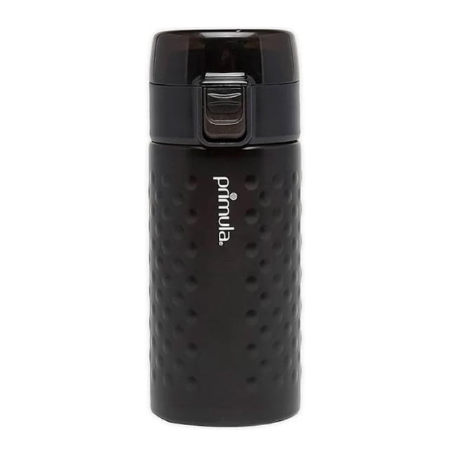 Vaso Térmico Epoca Primula Hamilton de Acero Inoxidable, Para Una Sola Porción, con Diseño Aislado de Doble Pared y Vacío, Tapa Hermética con Cierre y Asa para Llevar (12 Onzas, Negro)