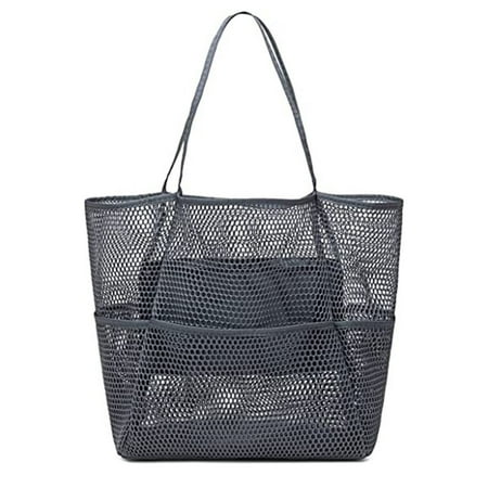 

Cuteam Mesh Beach Bag 5 Pockets Large Capacity Foldable Sandproof Multifunctional Storage Portable Women Swimsuit Kids Beach Toy Tote Bags Outdoor Supplies