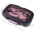 thumbnail image 3 of TGHTBA-15-Piece Household Hand Tool Set with Carry Case – Tool Kit with Screwdrivers, Pliers, and Wrenches – Great for Home or Car by (Pink), 3 of 4