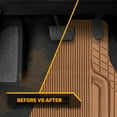 thumbnail image 5 of Cat® TerrainGuard™ Heavy-Duty 3-Piece All-Weather Rubber Floor Mats for Car, Beige, 5 of 7