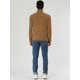 thumbnail image 5 of CamisePaHombres De Mangas Largas Cuello De Cisne Ajuste Delgado Casual Marrón Claro 60, 5 of 7