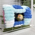 thumbnail image 4 of Bird Hammock Nest for Parrots & Small Birds, Hanging Plush Cotton Fleece Sleep Hut, Warm Winter Cage Bed with Straps, 18x15x15cm, 4 of 6