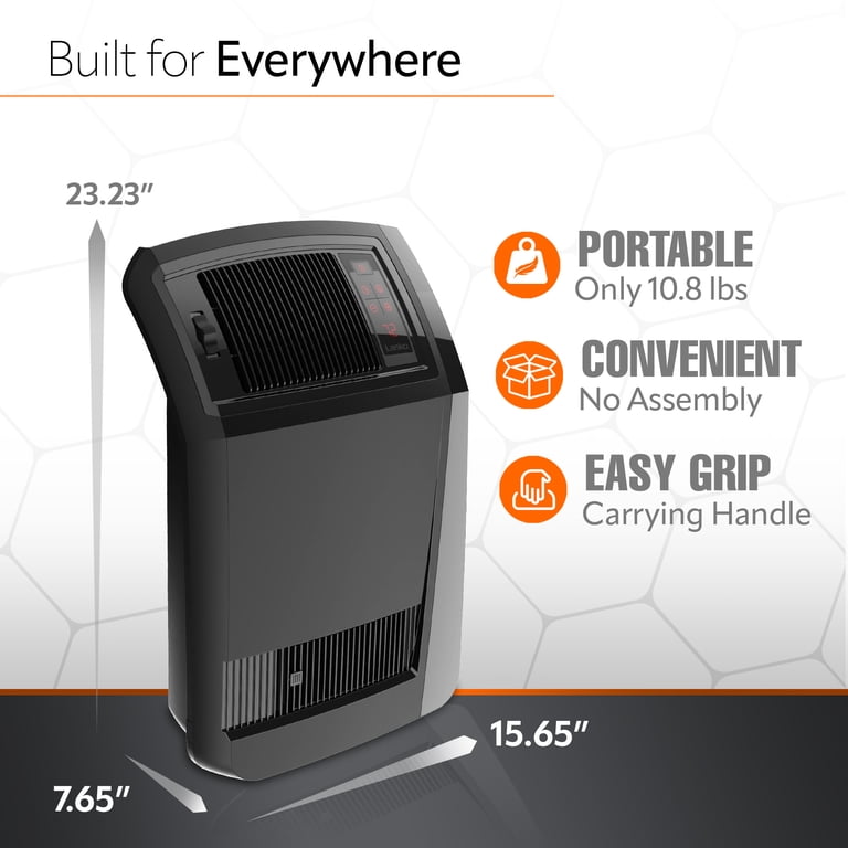 Lasko 1500W Cyclonic Ceramic Console Heater with Timer, CC24925