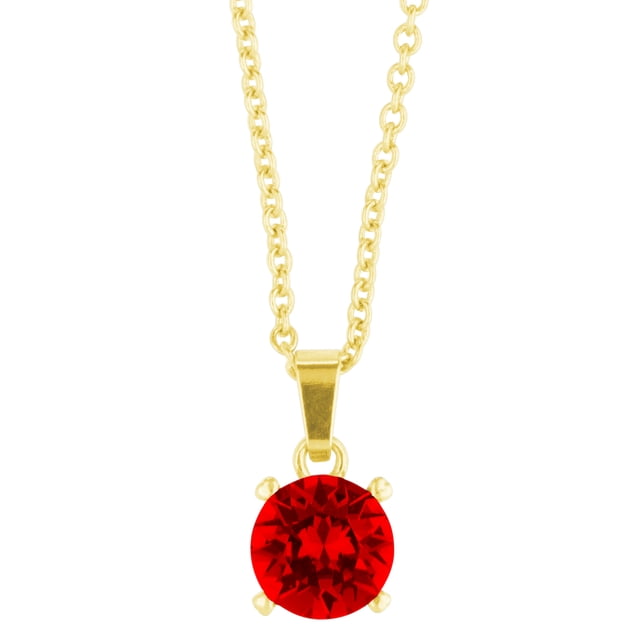 Collar para Mujer con Cristal Swarovski Solitario– Bañado en Oro 14k- Collar Elegante y Brillante-Collares de Mujer de Moda- Joyería para Mujer de Moda- Regalo especial Ortiz Espinosa Temporada