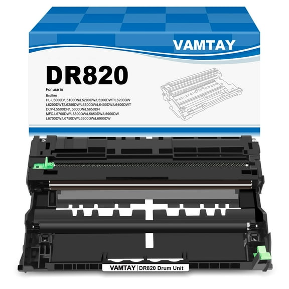 VAMTAY Compatible Drum Unit Replacement for Brother DR-820 DR820 for HL-L6200DW HL-L6300DW MFC-L5850DW MFC-L5900DW HL-L5200DW MFC-L5700DW MFC-L6800DW Printer (1 Pack)