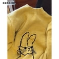 thumbnail image 3 of Suéter holgado de manga larga con cuello redondo y estampado Harajuku vintage para mujer, moda de invierno de 2023, 3 of 6