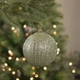 thumbnail image 2 of Northlight Green Glitter Shatterproof Plastic Christmas Ball Ornament, 4", 2 of 4