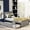 Gray, variant on Gray Twin Size Platform Bed with Trundle | Easy-Sliding Trundle for Guests