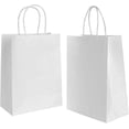 thumbnail image 1 of Bolsas de papel Kraft de primera calidad, asa reforzada retorcida para bolsas de mano en blanco personalizables y cómodas de usar (21 x 15 x 8 cm, Kraft), 1 of 8