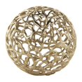 thumbnail image 5 of DecMode Gold 6" Coral Aluminum Metal Orbs & Vase Filler with Open Lattice Work (2 Count), 5 of 9