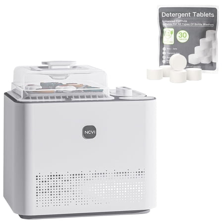 Large Baby Bottle Washer Sterilizer and Dryer Holds 6 Bottles & Pump Parts, Hospital-Grade Steam Sanitizer for Newborn & Multiple Feedings, Clean Machine for Busy Moms, Fast 19/41min Wash Cycles