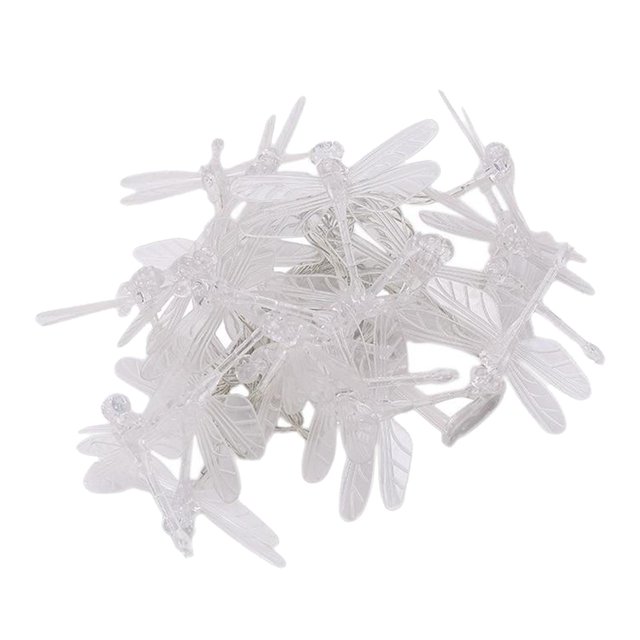 Luces de cadena LED , a batería resistente al agua para interiores cubiertos al aire libre fiestas de vacaciones jardín Patio plantas estante 200cm 10 Luz Sunnimix luz de cadena de libélula