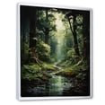 thumbnail image 2 of Designart "Enchanted Woods By The River I" Forest Floater Framed Canvas Wall Art, 2 of 5