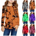 thumbnail image 7 of Zwiiyzr Toddler Baby Girl Long Sleeve Sweatshirt Crew Neck Tops Basic Tie-Dye Sweater Shirts Kid Fall Clothes 3-14 Years Pink, 7 of 7