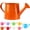Orange, variant on Watering Can Metal Gardening Tool Accessories – 1L Sprinkling Can for Indoor Outdoor Plants Lawn Garden Daily Use