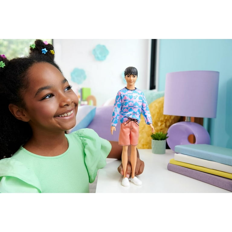 Barbie Fashionistas Ken Doll #219 with Slender Body Wearing a