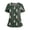 07-Green, variant on Women's Halloween Scrub Tops, Stretchy Plus Size Scrubs for Women, Print Nursing Uniforms with Pockets, Halloween Outfits Gifts