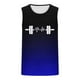 thumbnail image 4 of Camiseta sin mangas de cuello redondo para hombre, estampada, informal, deportiva, elástica, de moda, de poliéster., 4 of 4