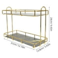 thumbnail image 2 of WHAMVOX Black Carbon Steel 2 Tier Bathroom Organizer for Home Use Strong and Durable Countertop Storage Shelf, 2 of 8